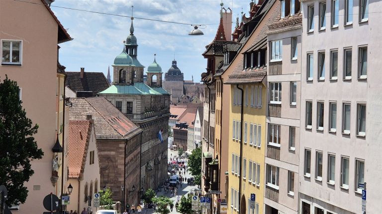 Blick auf das Rathaus